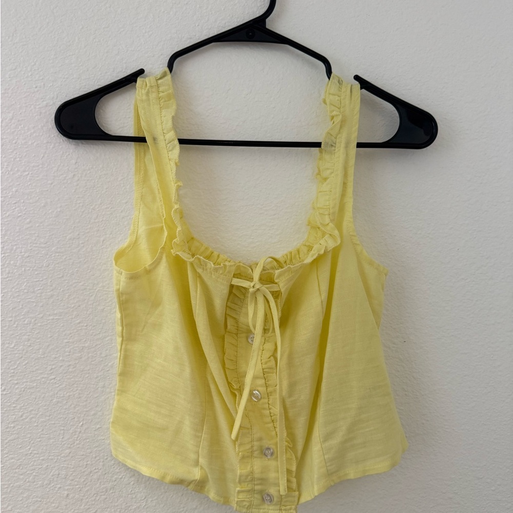 Sunny Yellow Ruffled Camisole